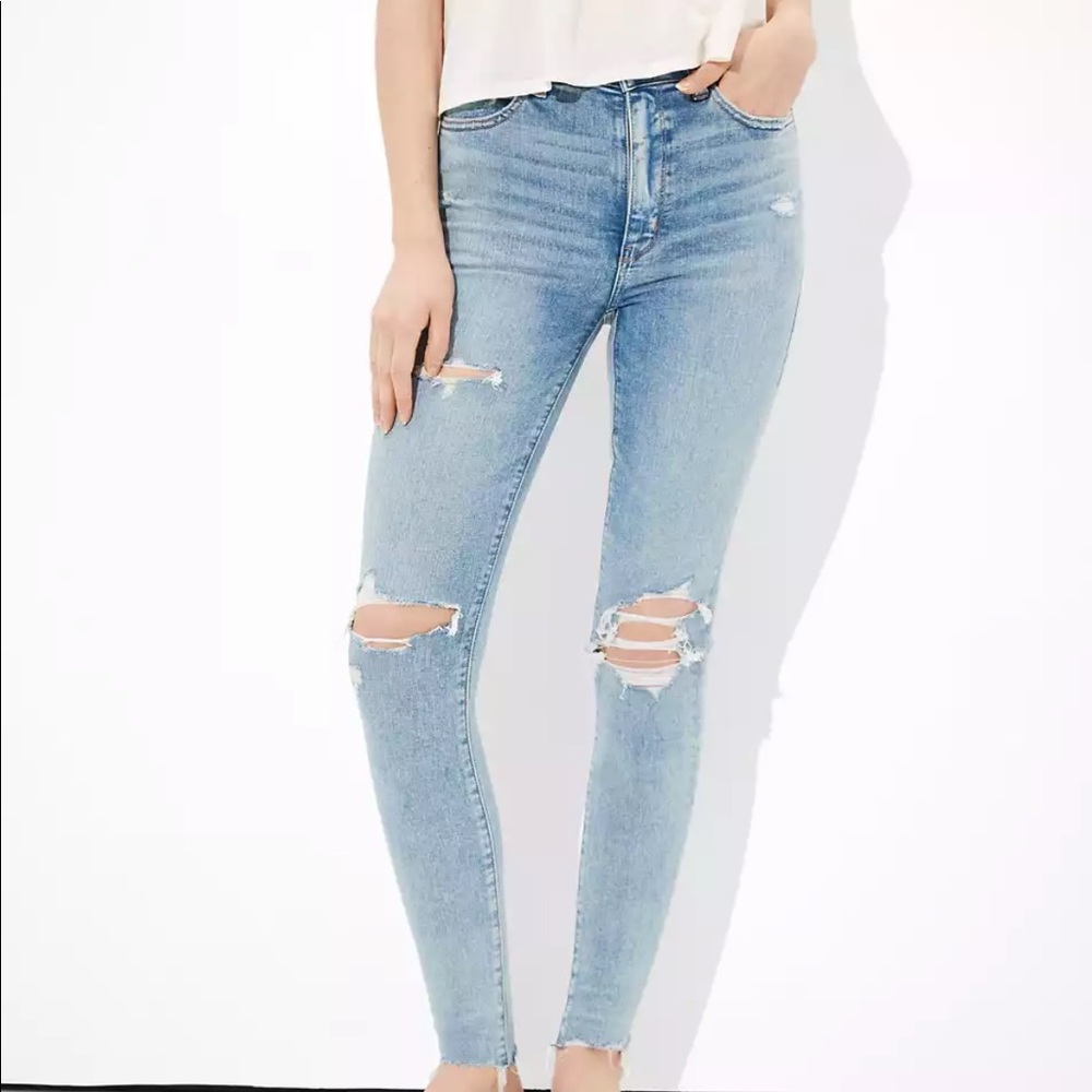 AE Ripped Highest Waist Jegging (10 Long)